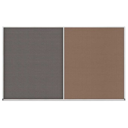 United Visual Products Enclosed Corkboard, 1 Door, 48"x36", 4" Fra UV3402-WHITE-PEARL